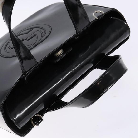 GUCCI Interlocking Hand Bag Patent Leather Black 000 1013 000 1013 - Picture 6 of 12